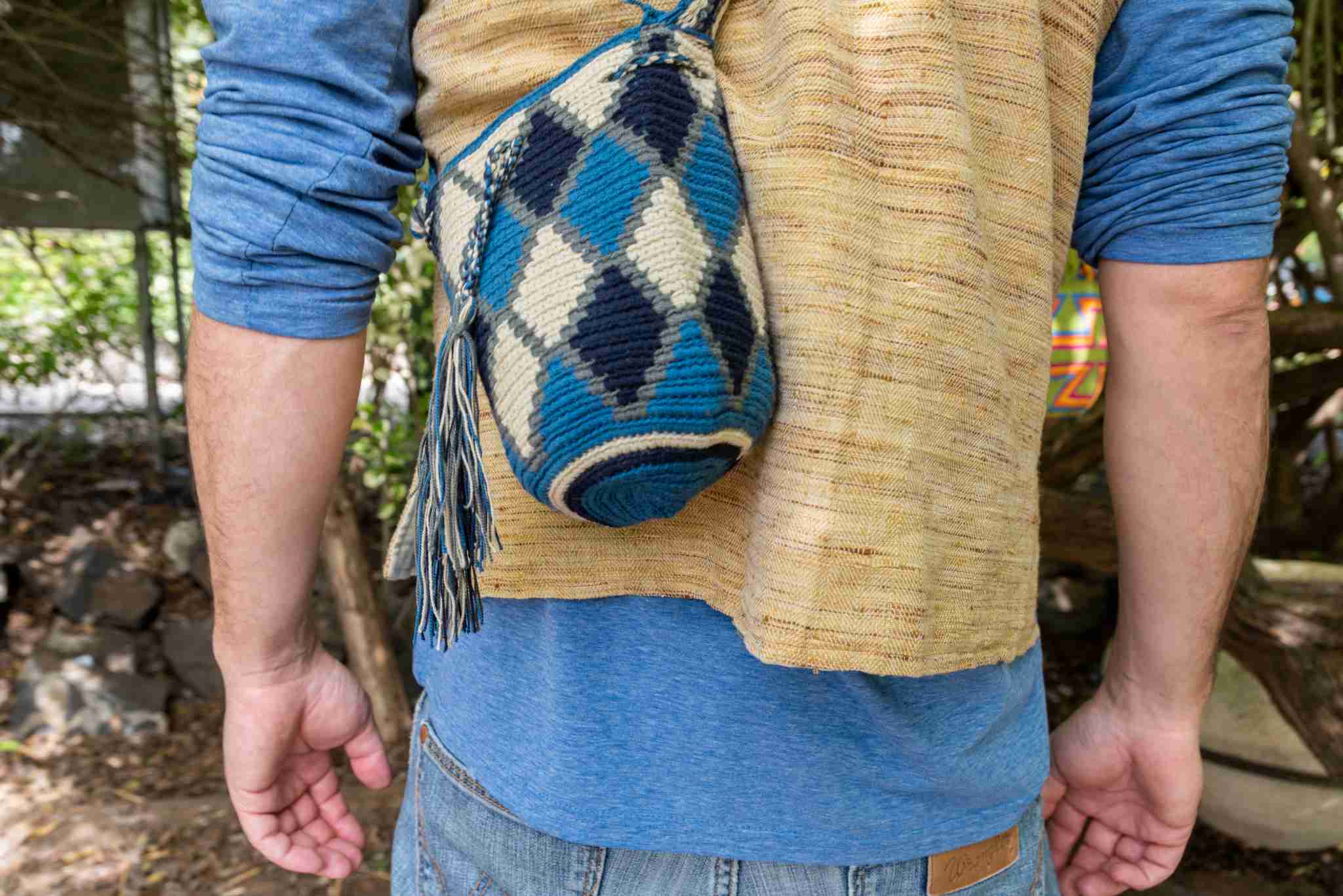 Wayuu Small Knitted Mochila Bag White Squeakers