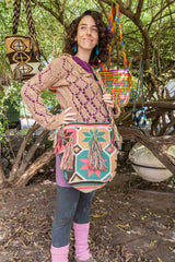 Wayuu Large Knitted Mochila Bag Desert Green