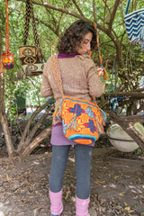 Wayuu Large Knitted Mochila Orange Tribe