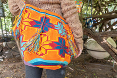 Wayuu Large Knitted Mochila Orange Tribe