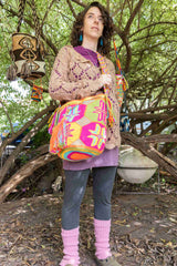 Wayuu Large Knitted Mochila Flowers