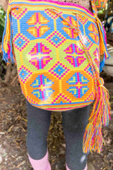 Wayuu Large Knitted Mochila Fields