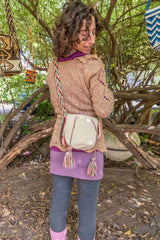 Wayuu Small Knitted Mochila Bag White