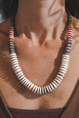 1 wide strip - Clay Beads Necklace - Wild Matter Arts
