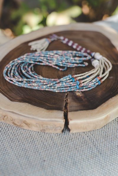 10 long strips - Clay Beads Necklace - Wild Matter Arts