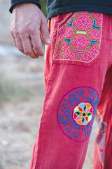 Shipibo Embroidery Ceremonial pants - Wild Matter Arts