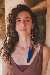 Shipbo Guacamaya Natural Feather Exstra Long Earings