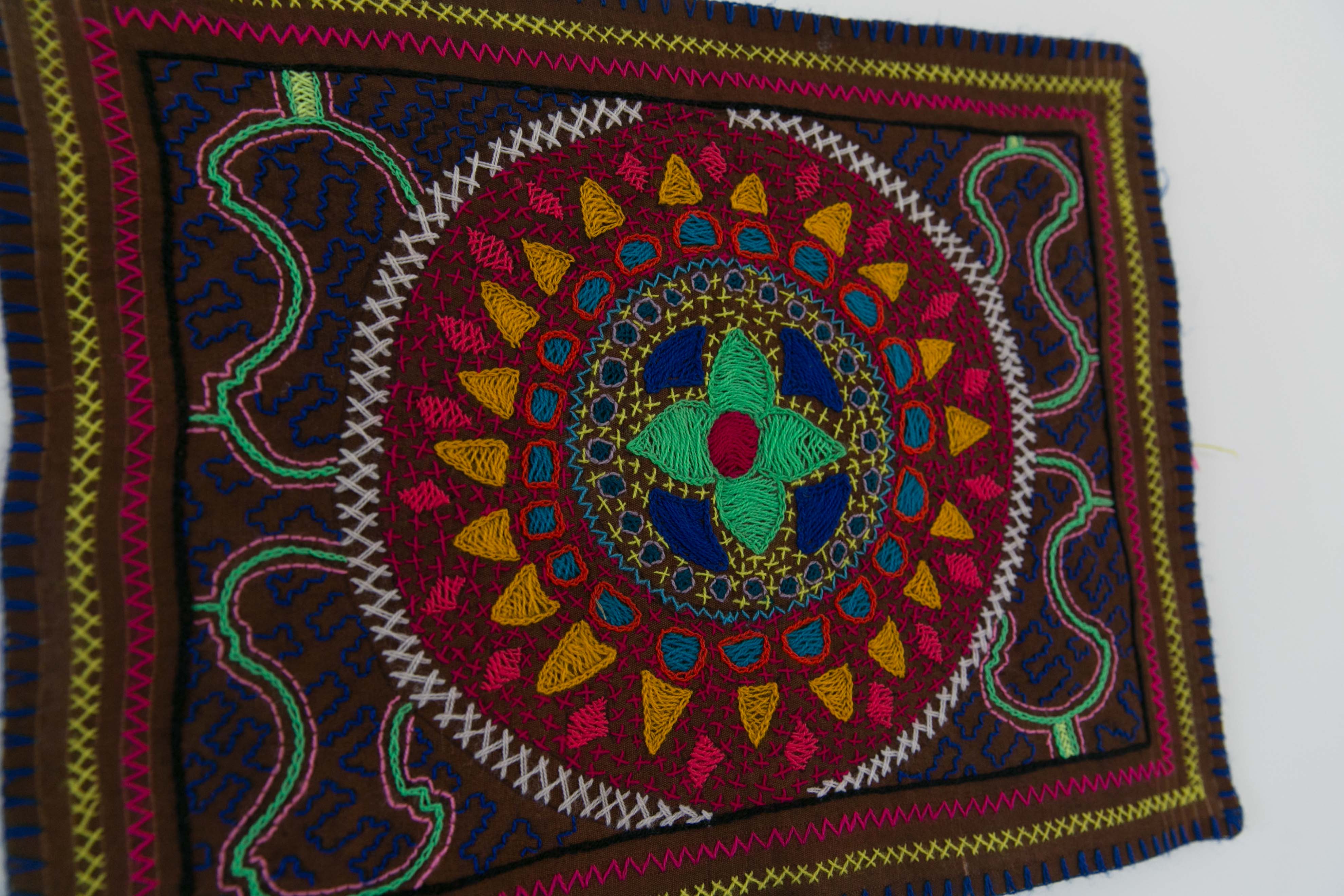 Shipibo Embroidery Map, Hand Made - Wild Matter Arts