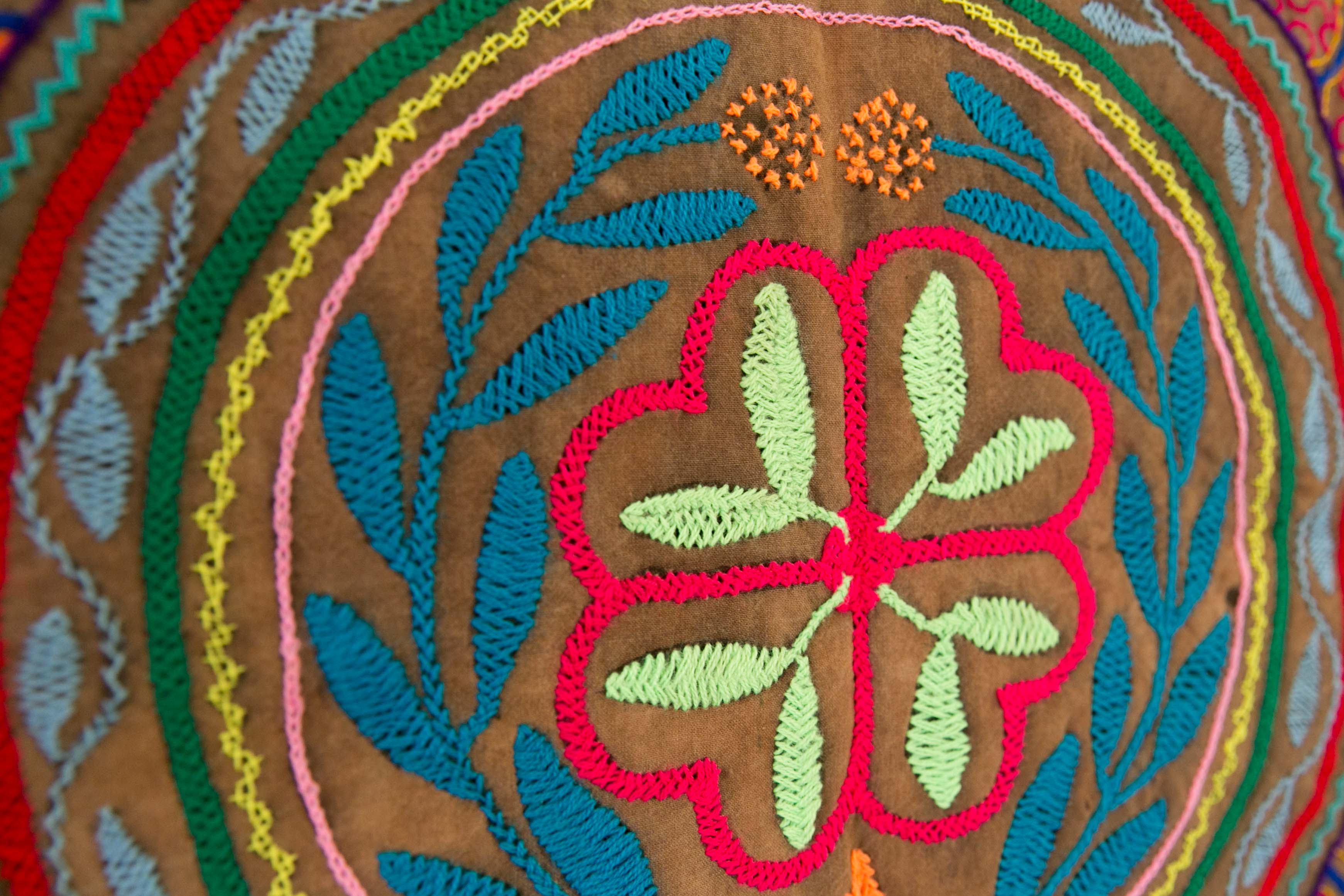 Shipibo Embroidery Map, Hand Made - Wild Matter Arts